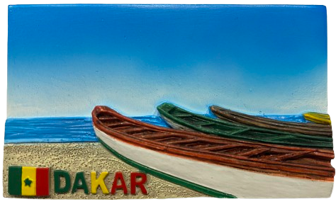 Aimant de réfrigérateur pirogue côtière